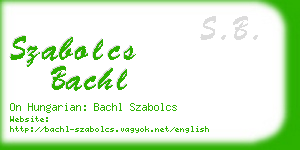 szabolcs bachl business card